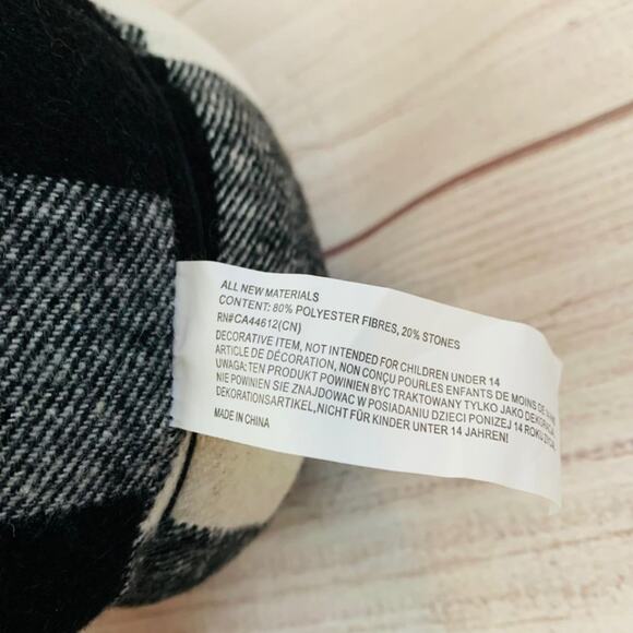 Autumn Blessings Buffalo Plaid Plush Pumpkin Halloween Thanksgiving Fall 7 1/2"H - Picture 6 of 9